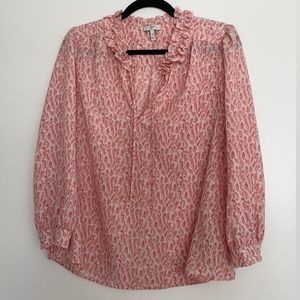 Joie pink and white top